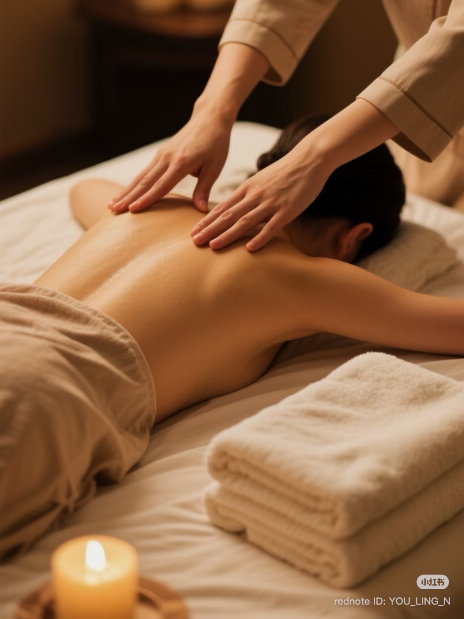 Professional back massage therapy