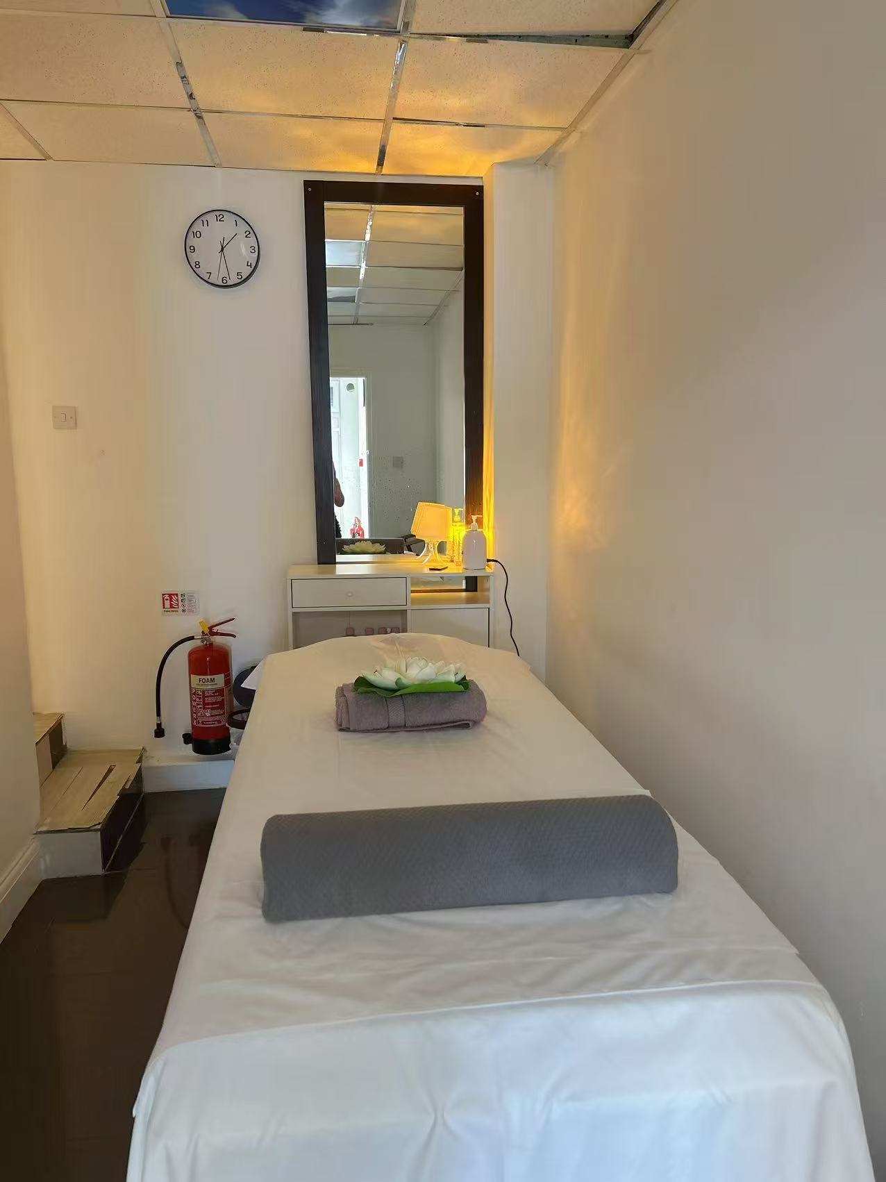 Professional massage treatment room